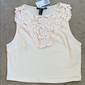 Cropped blush pink top